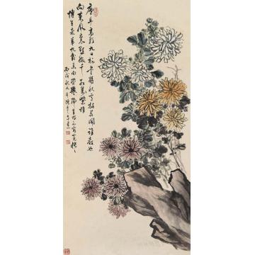 陈半丁丙戌（1946）年作万紫千红木板设色纸本