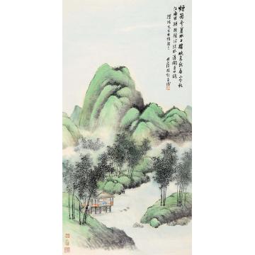 林纾烟筱参差立轴设色纸本