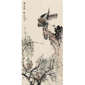 邵逸轩癸巳（1953）年作俯瞰图立轴设色纸本