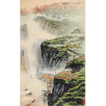 宋文治1960年作山川巨变立轴设色纸本