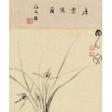 唐云墨兰图立轴水墨纸本