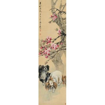程璋辛酉（1921）年作芳村春讯立轴设色纸本