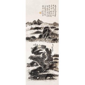 黄宾虹山水立轴纸本