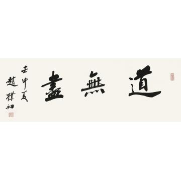 赵朴初行书书法镜片水墨纸本