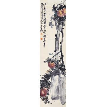 吴昌硕大寿图立轴纸本