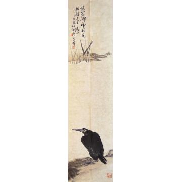 李苦禅乌鸦镜芯纸本