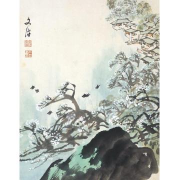 宋文治山水镜片纸本