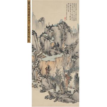 翟大坤1802年作策马溪山图立轴设色纸本