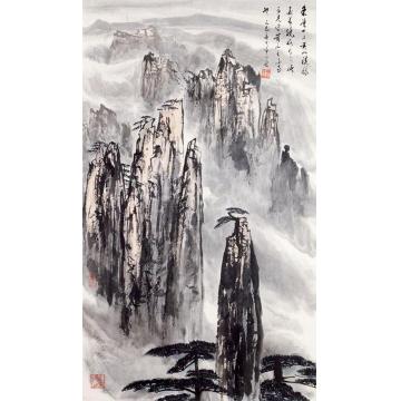 徐子鹤黄山奇松立轴纸本