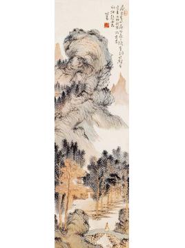 溥儒深山访友立轴纸本