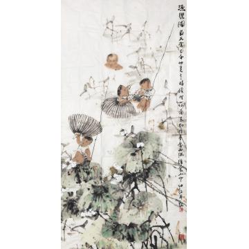 傅仲超渔乐图