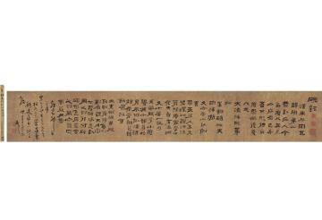 高凤翰1735年作隶书砚铭手卷纸本