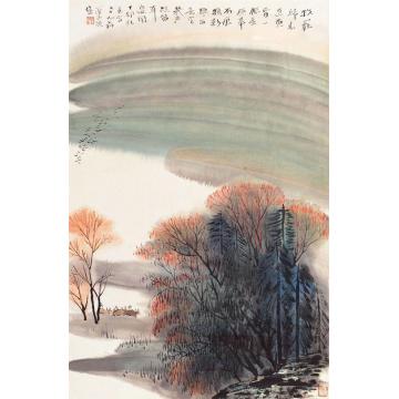 何海霞野牧图立轴纸本