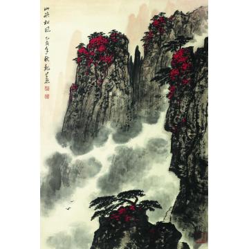 魏紫熙山路松风镜心（片）设色纸本