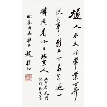 赵朴初书法镜片纸本