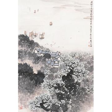 宋文治山水立轴纸本