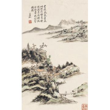 黄宾虹山水立轴纸本
