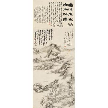 顾麟士孤山探梅图立轴水墨纸本