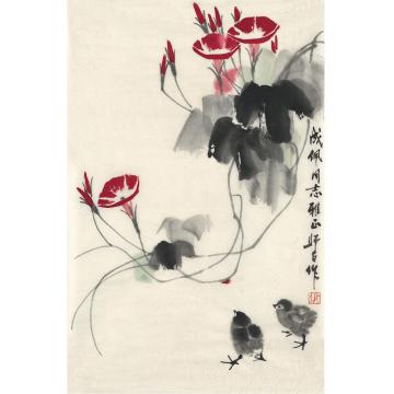 娄师白花卉小雏图画心设色纸本