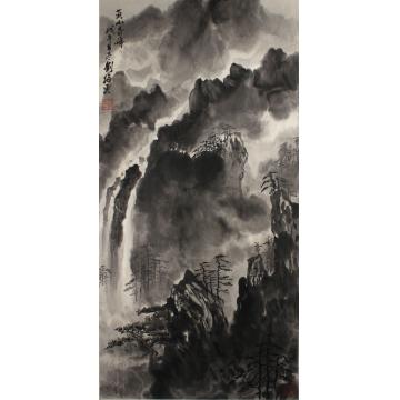 刘海粟《黄山奇峰》镜心纸本水墨
