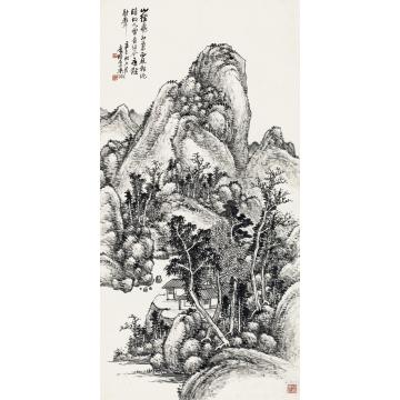 吴待秋辛巳（1941）年作秋声晚晴立轴水墨纸本