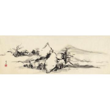 饶宗颐赠张充和山水画心水墨纸本