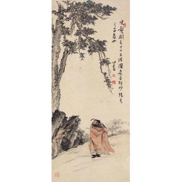 溥儒中山出游图立轴设色纸本