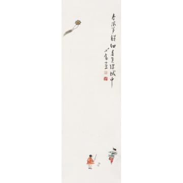 溥儒扶摇直上立轴设色纸本
