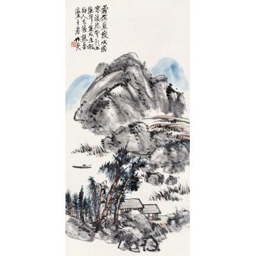 蒲华霜落蒹葭立轴水墨纸本