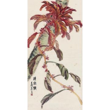 吴昌硕汉宫秋立轴设色纸本