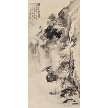 钱瘦铁1947年作秋水垂暮立轴水墨纸本