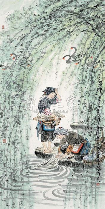 冯远乡情立轴字画之家