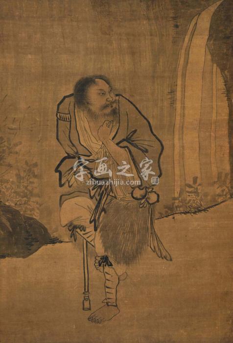 佚名铁拐李立轴设色绢本字画之家