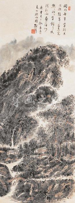 林散之山水立轴纸本字画之家