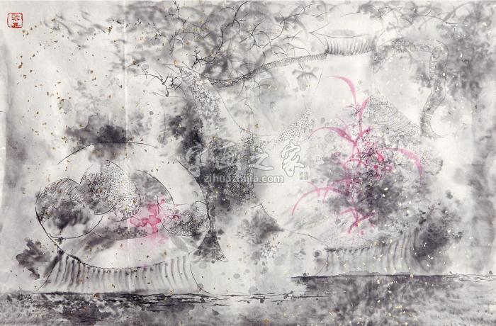 张卫瓶花镜心设色纸本字画之家