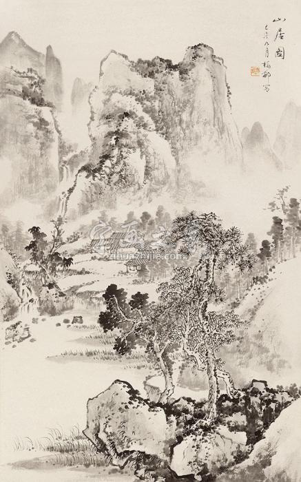 朱梅村山居图字画之家