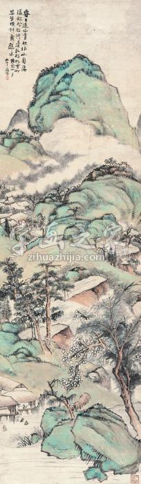 张大千春山柳溪图立轴设色纸本字画之家