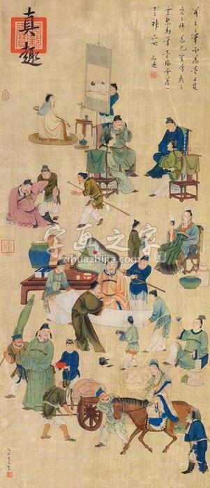 仇英人物立轴纸本字画之家