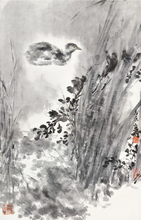 朱宗明春江水暖立轴设色纸本字画之家