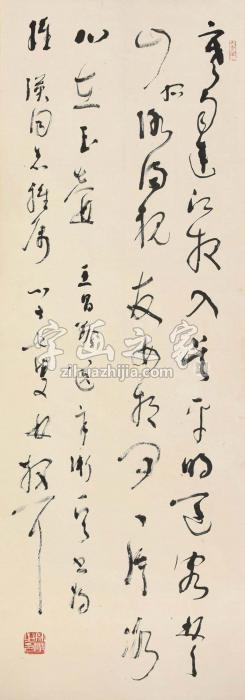 林散之草书“王昌龄诗”镜片纸本字画之家