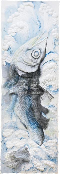 邱志杰2013年作鲲纸雕彩墨字画之家