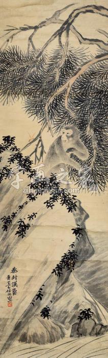 任预秦封汉爵立轴设色纸本字画之家