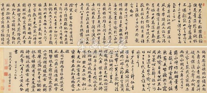 董诰辛丑（1781）年作行书手卷纸本字画之家