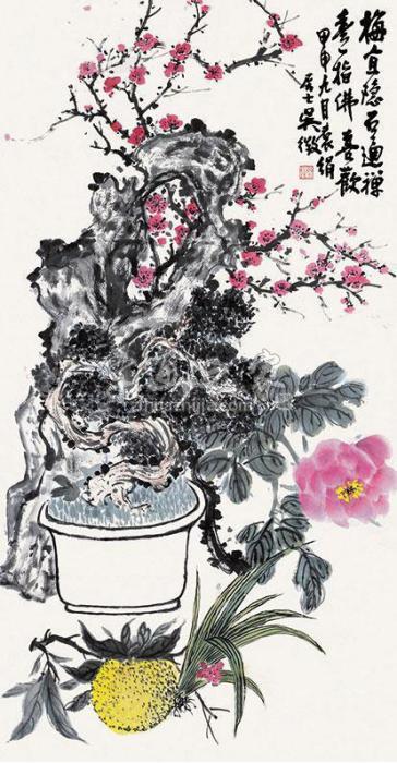 吴徽梅时清贡立轴字画之家