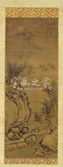 曹义1456年作霸桥风雪立轴设色绢本字画之家