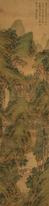文嘉重山亭阁图立轴设色绢本字画之家