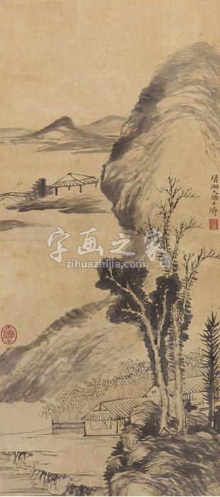 石涛山居图字画之家