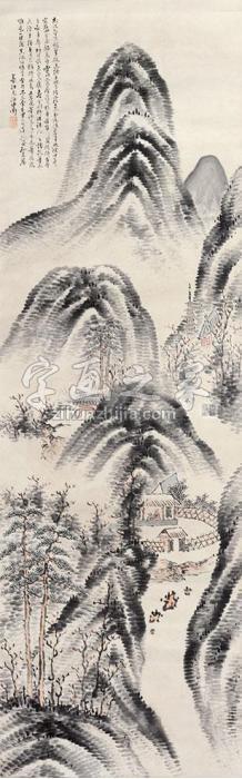 傅世榕关山叠翠立轴纸本字画之家