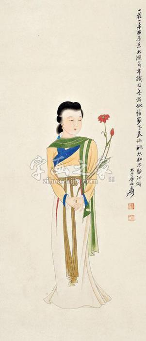 张大千仕女片字画之家