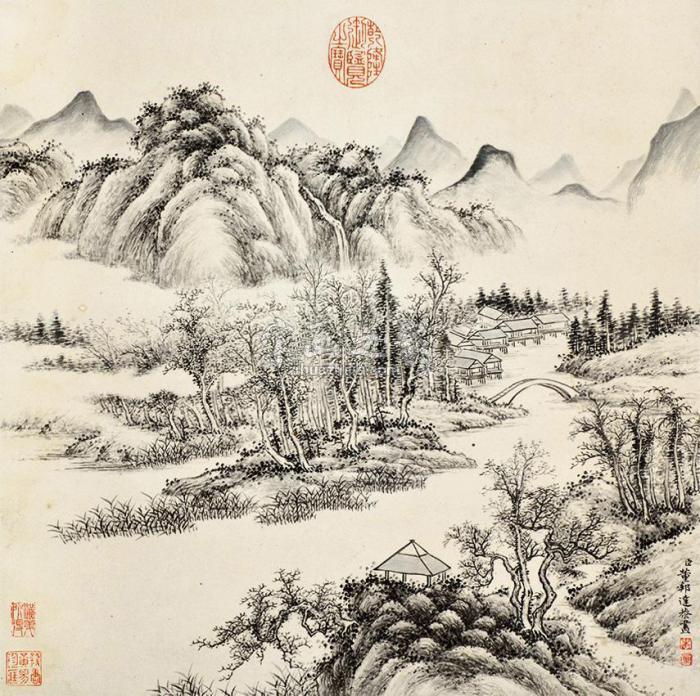 董邦达溪山图字画之家